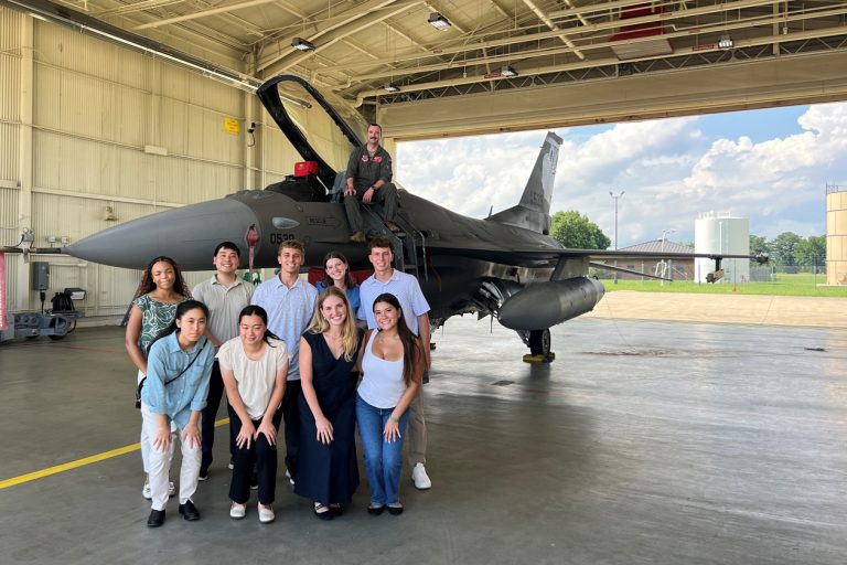 Supported by the Whole of Government Center of Excellence, the first cohort of William & Mary VICEROY Scholars completed their cyber internships at the U.S. Air Force’s Air Combat Command in Hampton, Virginia, from June until August, with nine students coming in from the mathematics, computer science and data science departments. (Air Combat Command photo)
